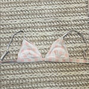 Plaid Pink Bathing suit top